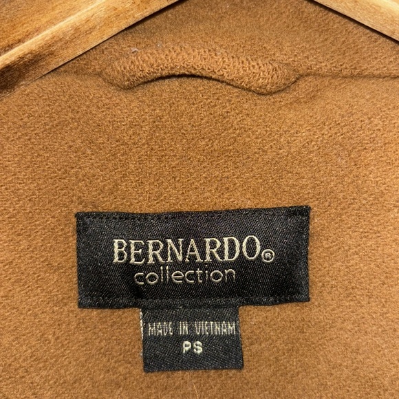 Bernardo Collection Brown Coat Jacket Wool Cashmere Zipper Classic Size Small - Picture 4 of 7